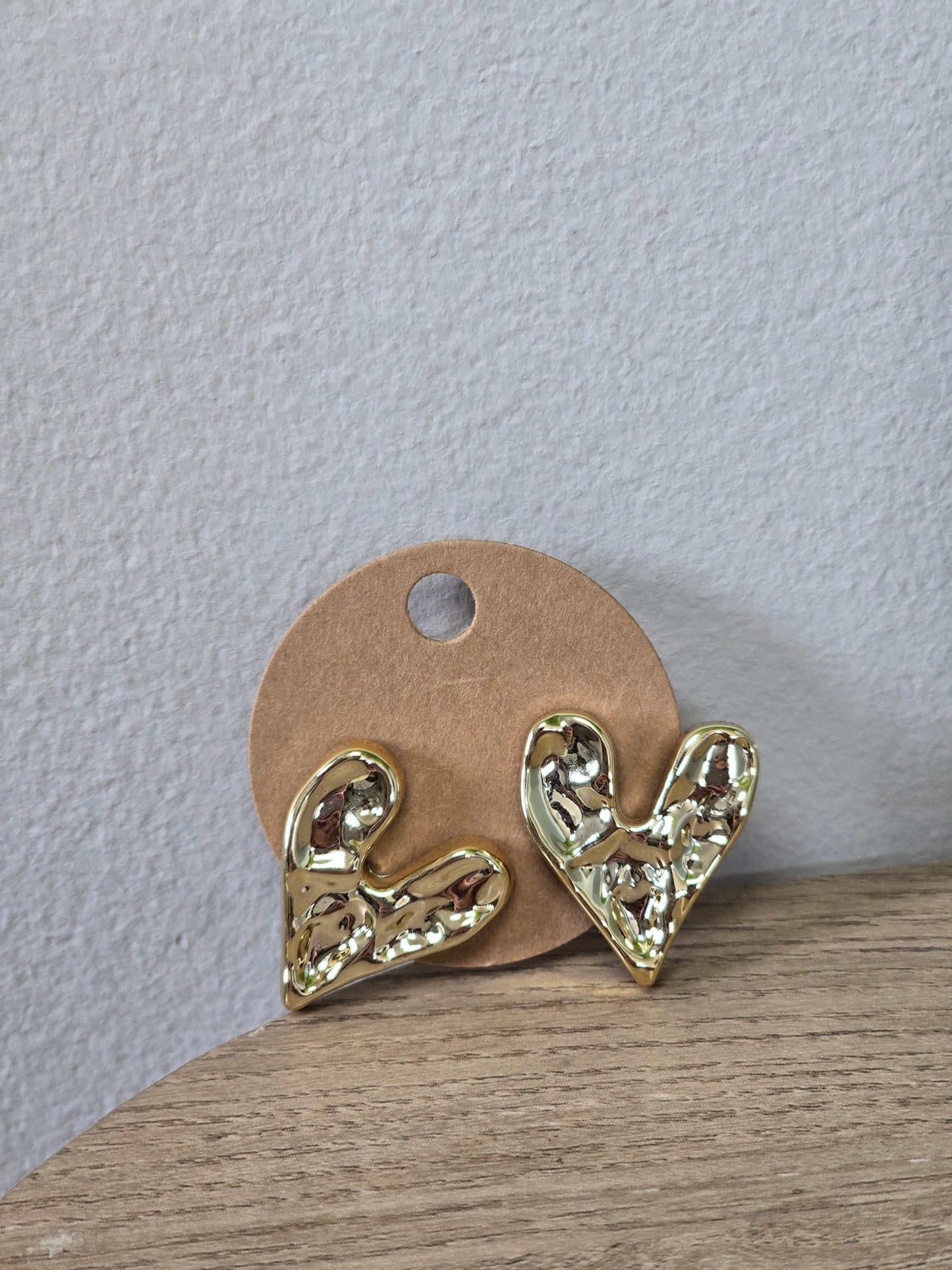 Gold Heart Earrings