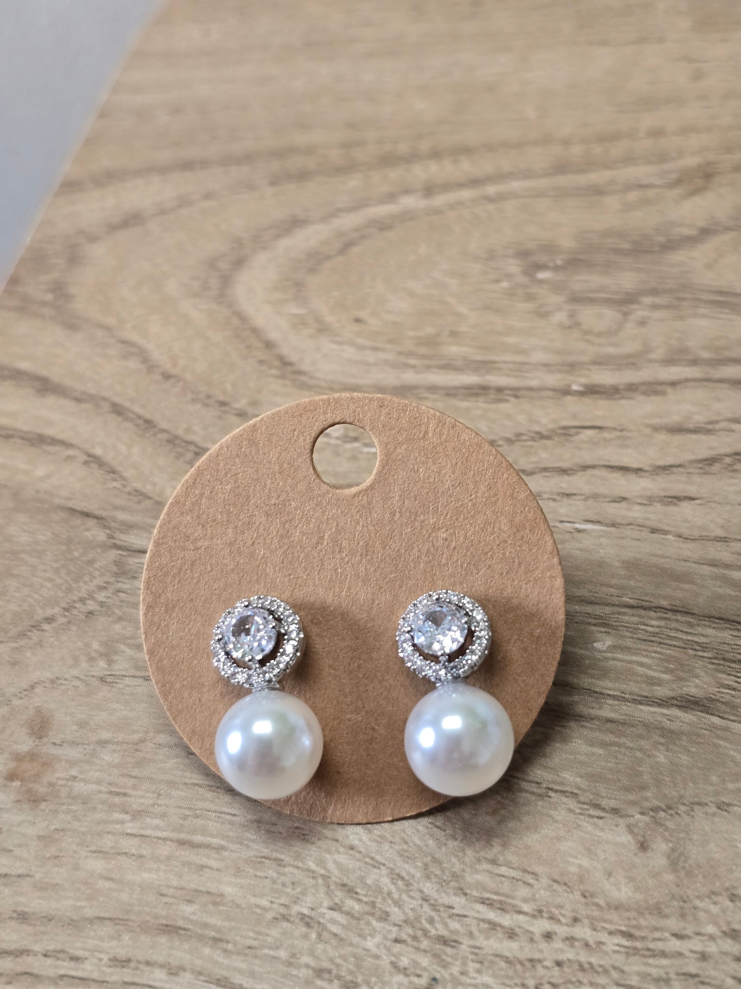 Pearl Diamante Earrings