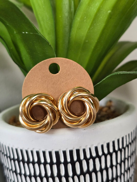 Gold Swirl Earrings