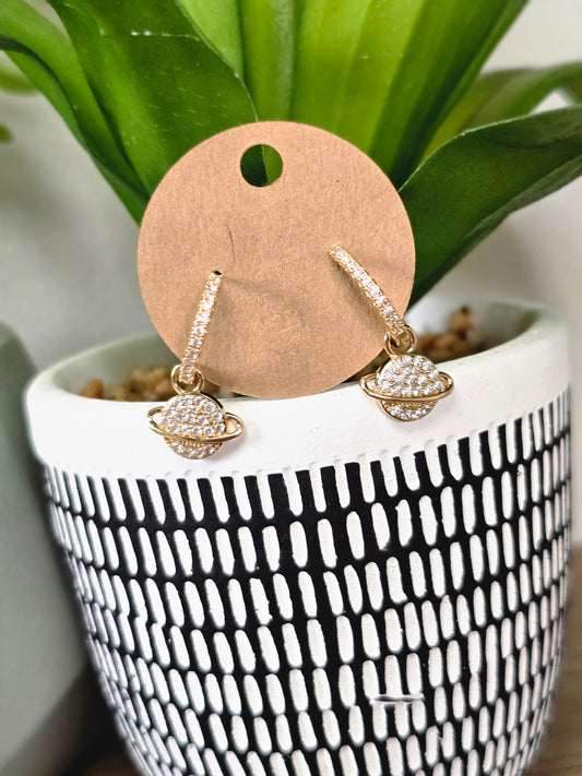 Planet Hoop Earrings