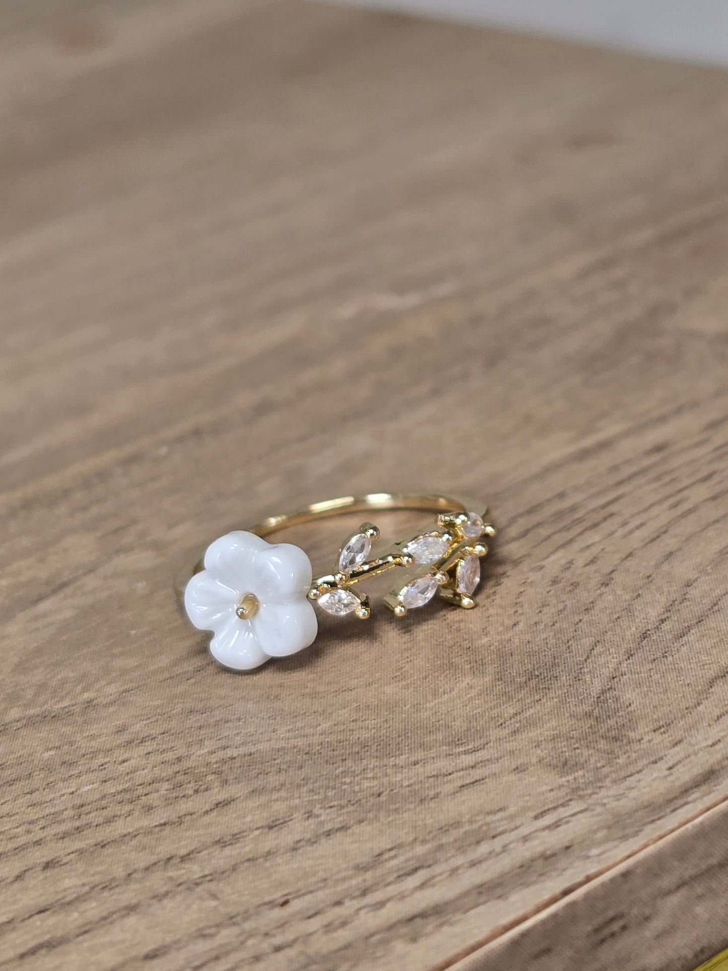 Floral Diamante Ring