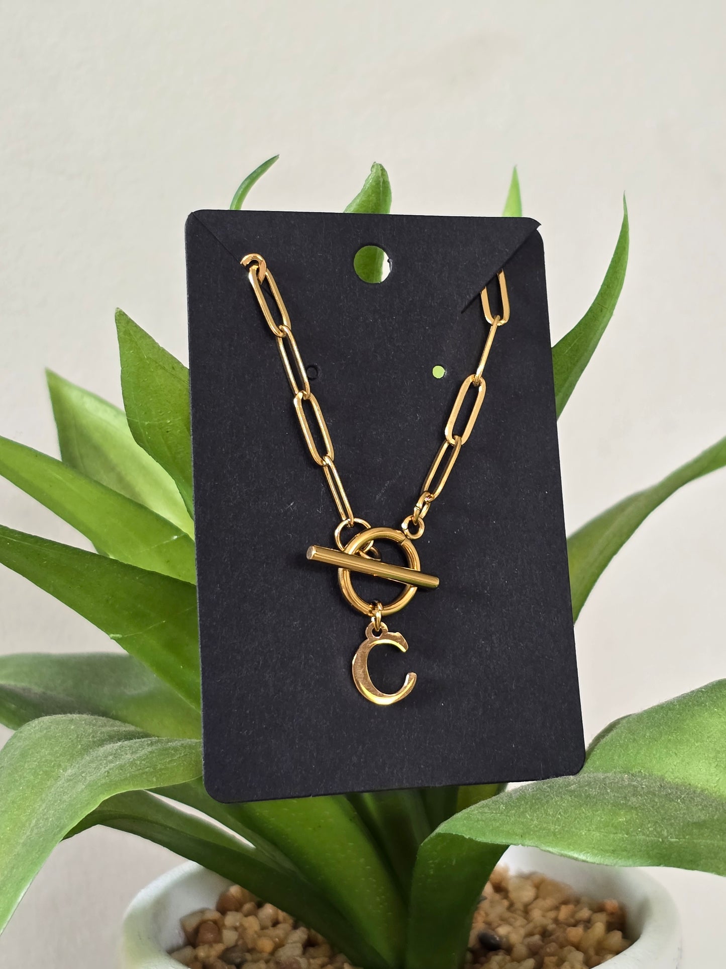 Gold Letter Necklace C