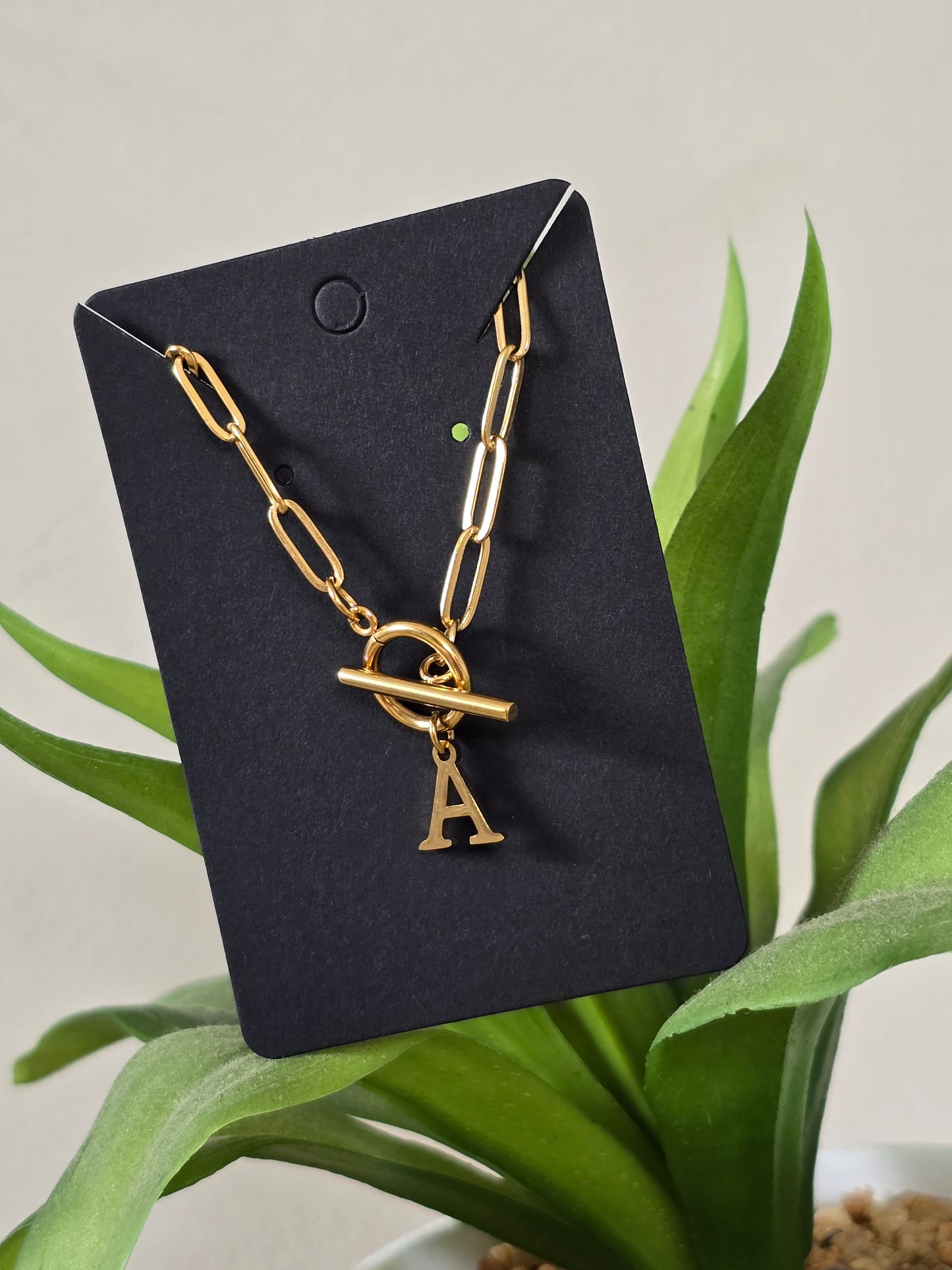 Gold Letter Necklace A