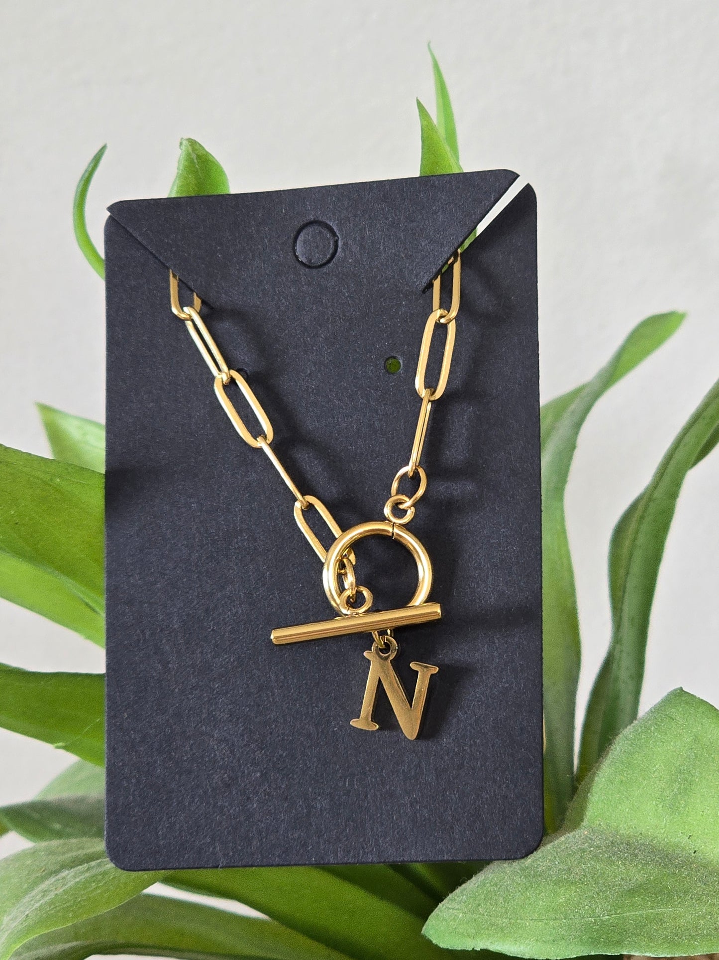 Gold Letter Necklace N