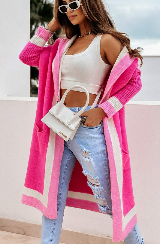 Claire Long Pink Cardigan