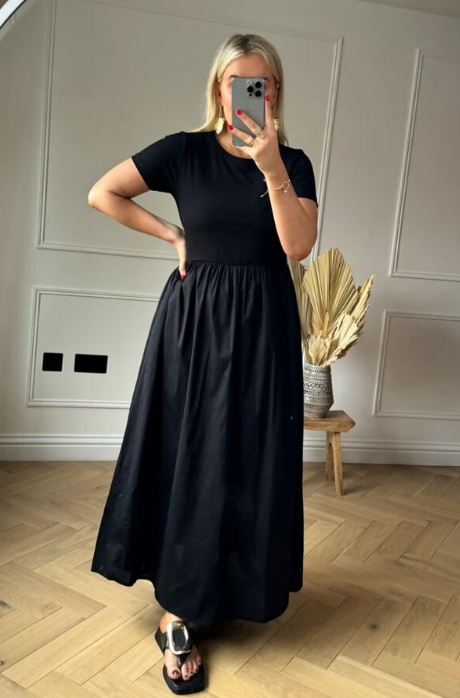 Summer Short Sleeved Maxi Dress