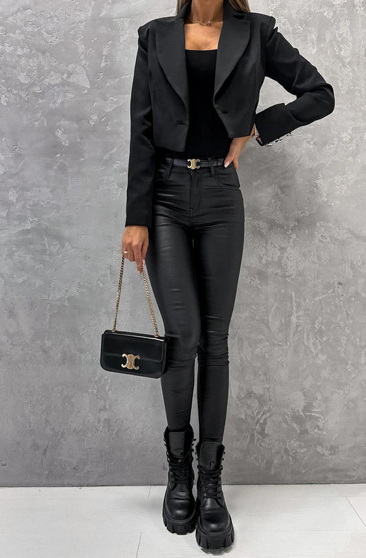 Maura Leather Trousers Black