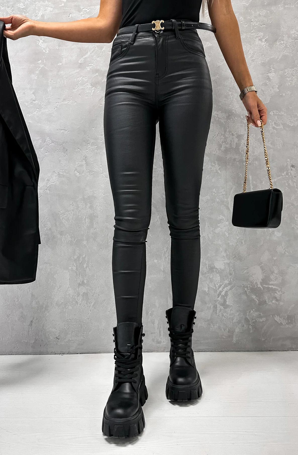 Maura Leather Trousers Black