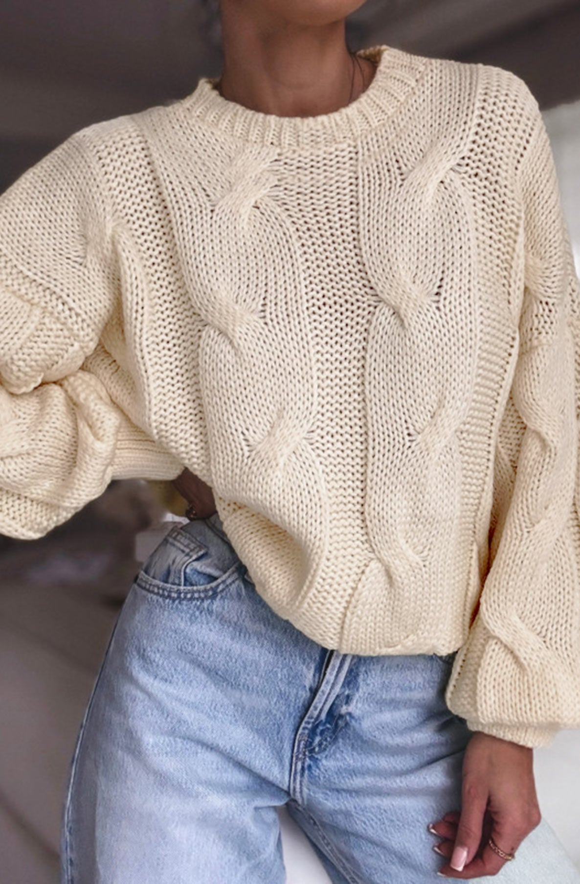 Daniella Knit Jumper Cream