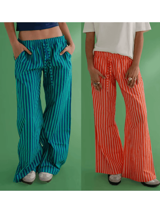 Lauren Striped Relaxed Trousers Blue/Green