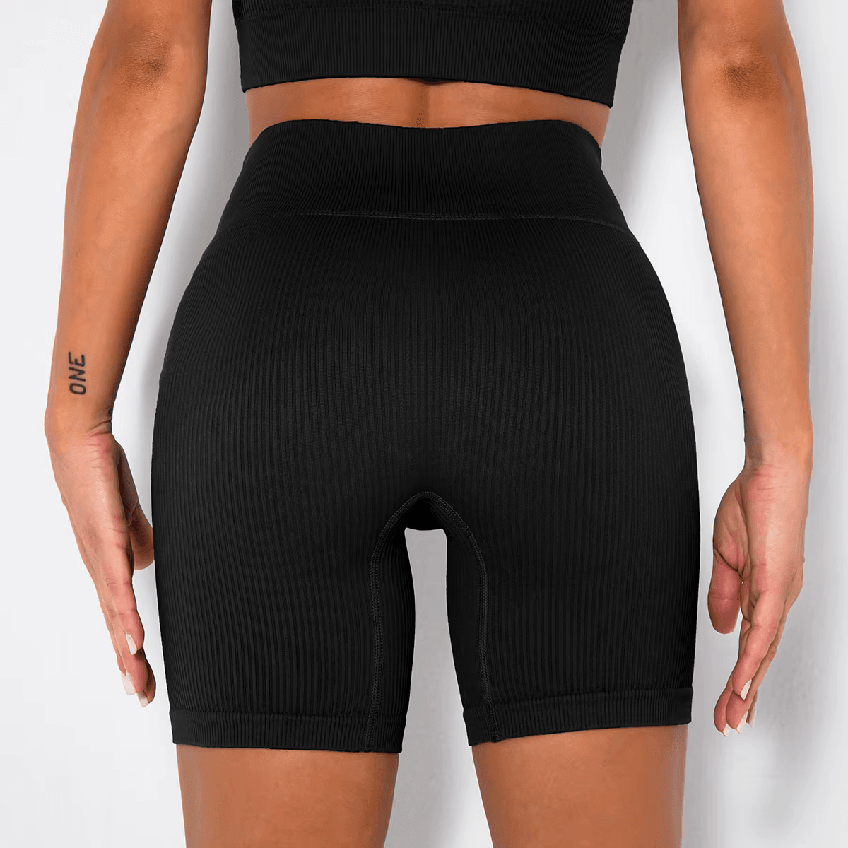 Katie Knitted Sports Shorts Black