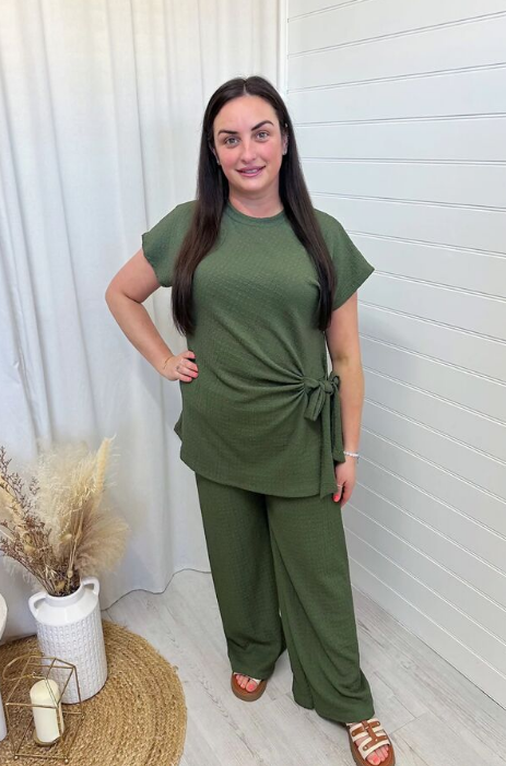 Melissa Tie Knot Top and Trousers Co Ord