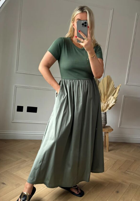 Summer Short Sleeved Maxi Dress
