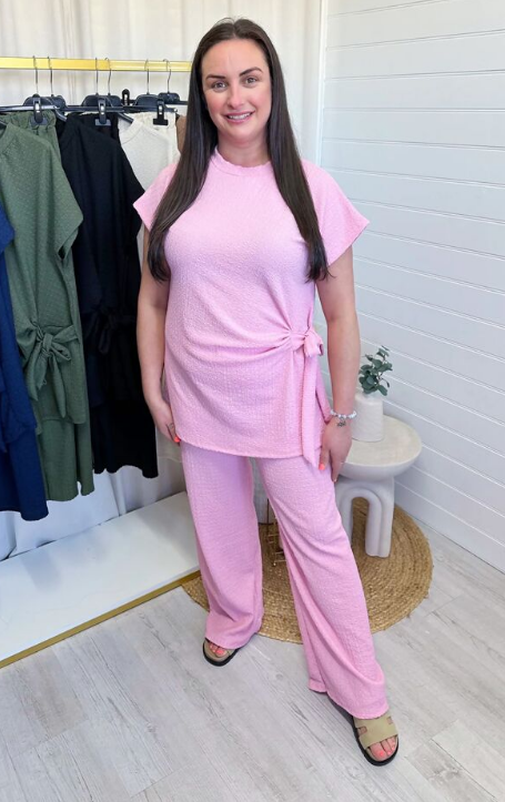 Melissa Tie Knot Top and Trousers Co Ord
