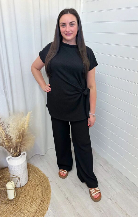 Melissa Tie Knot Top and Trousers Co Ord