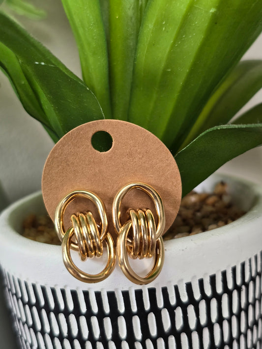 Gold Twist Earrings