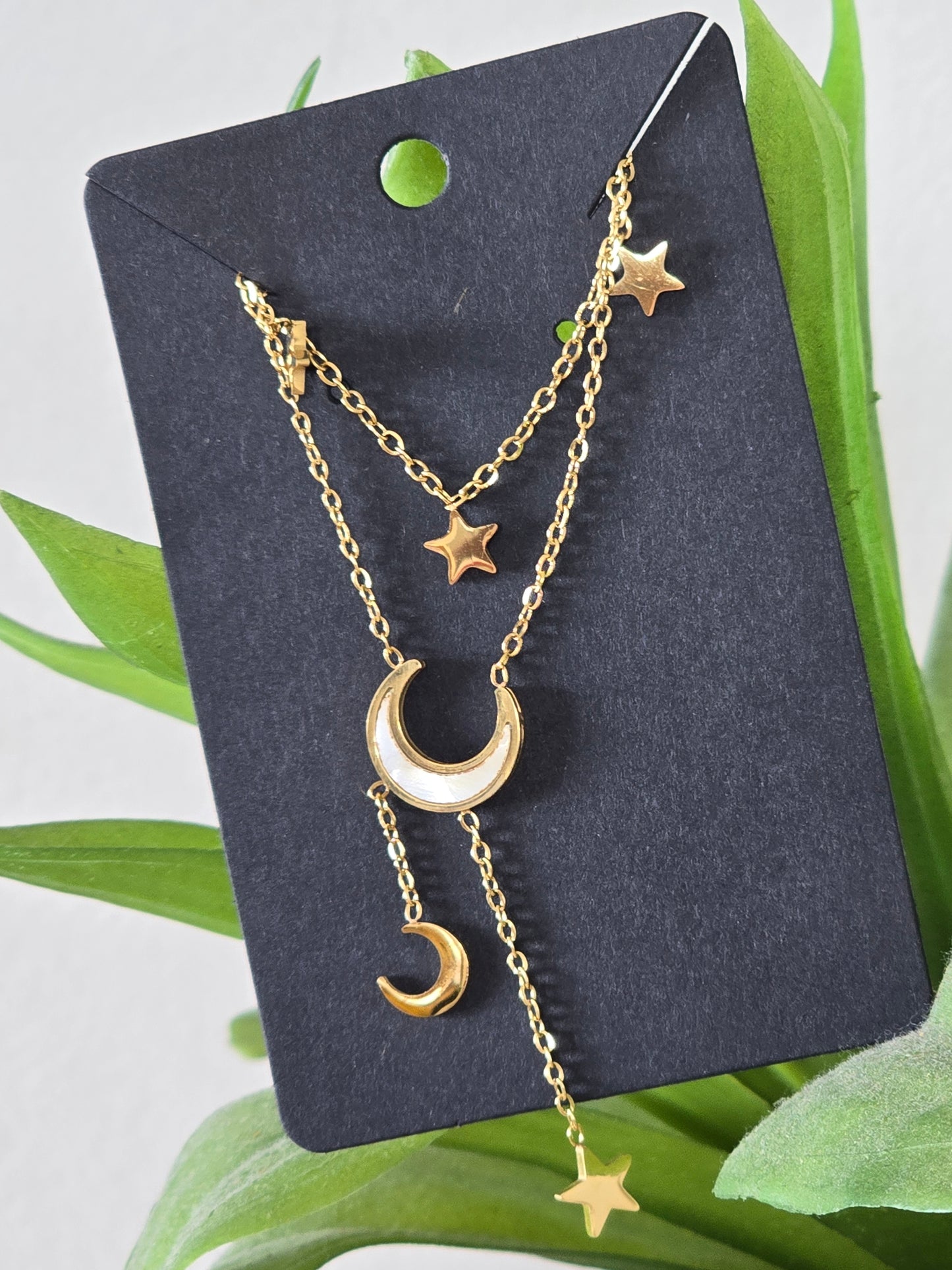 Moon and Stars Necklace