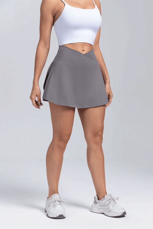 Anna Gym Skort Grey